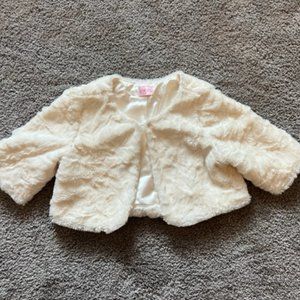 Zoe LTD Faux Fur shrug girls size 8